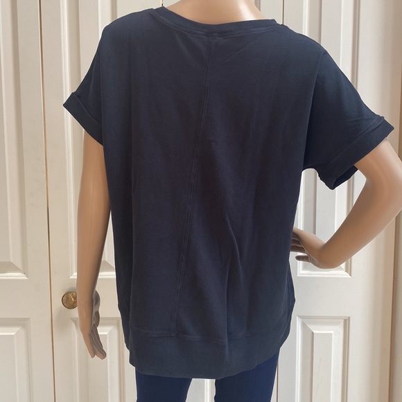 Green Tea Womens Oversized M Black Short Sleeve Tee Shirt. So soft. - Picture 5 of 9